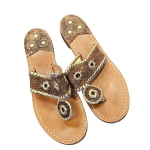 Jack Rogers Womens Sandals Brown Bronze